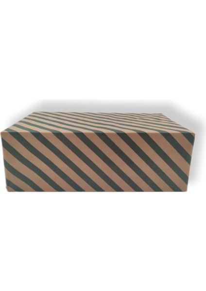 Kraft Ambalaj Kağıdı Koyu Yeşil Verev Çizgili 40 Gr. 10 Adet 70*100 cm modelleri