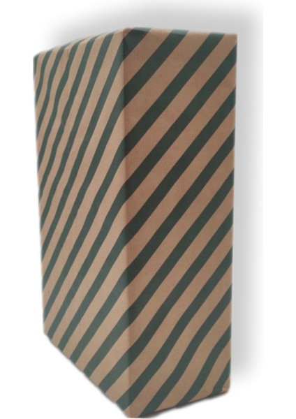 Kraft Ambalaj Kağıdı Koyu Yeşil Verev Çizgili 40 Gr. 10 Adet 70*100 cm fırsatları