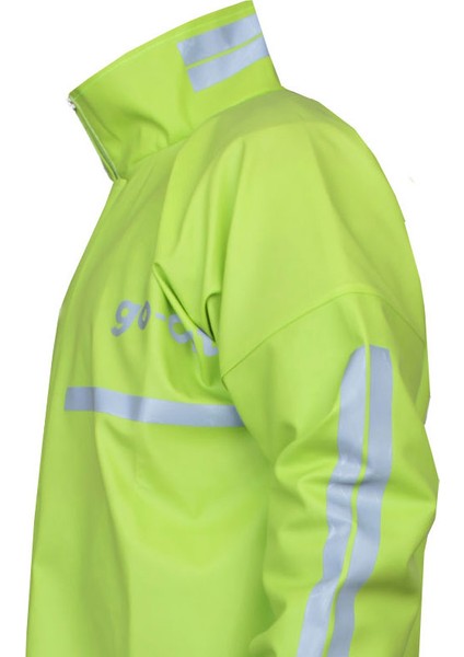 Motosiklet Yağmurluk Takım Prime Neon 0.44MM. Kalın %100 Su Geçirmez Kumaş, Fermuarlı Paça, Gece Parlayan Gerçek Reflektörlü, Güçlendirilmiş Ağaa indirimleri