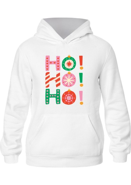 Noel Ho Ho Ho Tarz Kapşonlu Sweatshirt modelleri