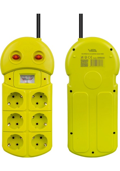 Vea VE-970B 6lı 1.5 Metre Grup Priz Byr [byrtek]
