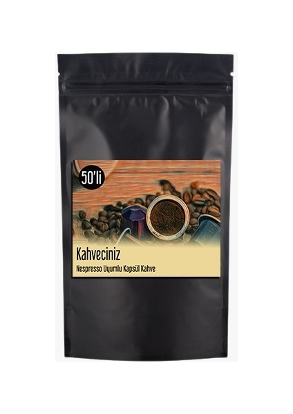 Espresso Nespresso Uyumlu Kapsül Kahve 50 Adet