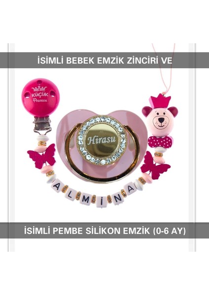 Isimli Bebek Emzik Zinciri ve Bebek Silikon Emzik Seti (0-6 Ay/yeni Doğan) SAHI_0754