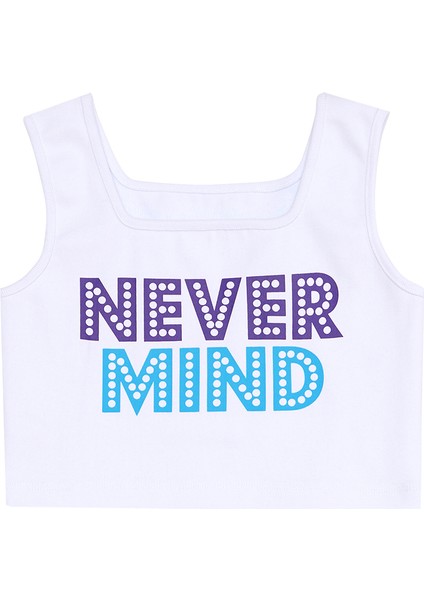 Never Mind Kız Çocuk Crop Top Batik Şort Takım