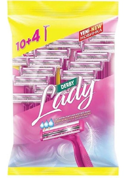 Lady Çift Bıçaklı 10+4 lü Paket