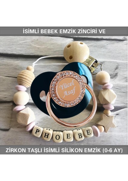 Isimli Bebek Emzik Zinciri ve Bebek Silikon Emzik Seti (0-6 Ay/yeni Doğan) SAHI_0607