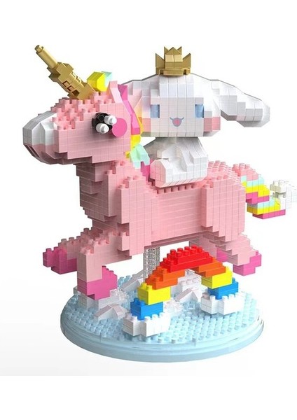 949 Parça Unicorn Mikro Yapı Taşları -Pembe/beyaz (Yurt Dışından)