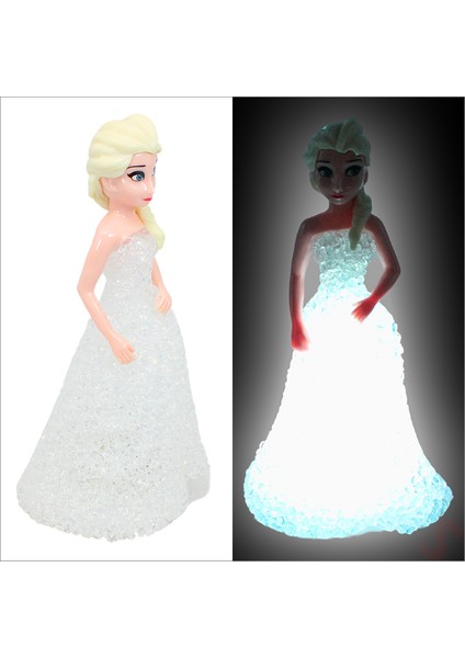 Frozen Renk Değiştiren LED Işıklı Lamba 16X9CM - Beyaz,1 Adet