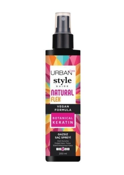 URBAN Care Style Guide Natural Flex Gazsız Saç Spreyi-Doğal ve Kalıcı Tutuş-Vegan-200ML