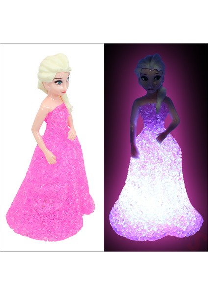 Frozen Renk Değiştiren LED Işıklı Lamba 16X9CM - Pembe,1 Adet