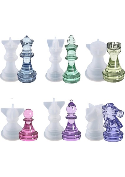 Şövalye Tarzı 3D Kristal Uluslararası Satranç Taşları Epoksi Reçine Kalıp Satranç Taşları Silikon Kalıp Dıy El Yapımı El Sanatları Takı Ev ​​dekorasyonu (Yurt Dışından) modelleri