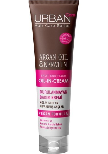 URBAN Care Argan Yağı&Keratin Kolay Kırılan Saçlar Besleyici Bakım Kremi-Vegan-150ML