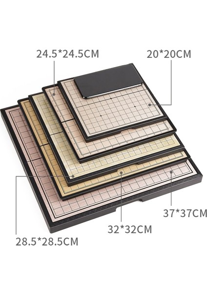 19 Satır 28,5 cm Stili Manyetik Git Oyunu Katlanabilir Weiqi Akrilik Siyah Beyaz Chessman Satranç Seti Çocuklar Için Bulmaca Satranç Tahtası Oyunu Oyuncaklar Hediye (Yurt Dışından)