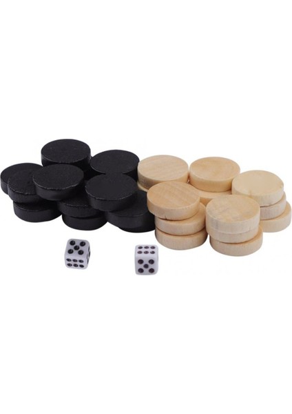2 Zar Taslakları ile Ahşap Satranç Tavla Masa Oyunu Çocuklar Için Satranç Parçası Satranç Oyunu Öğrenmek Için Kamp Eğlencesi (Yurt Dışından)