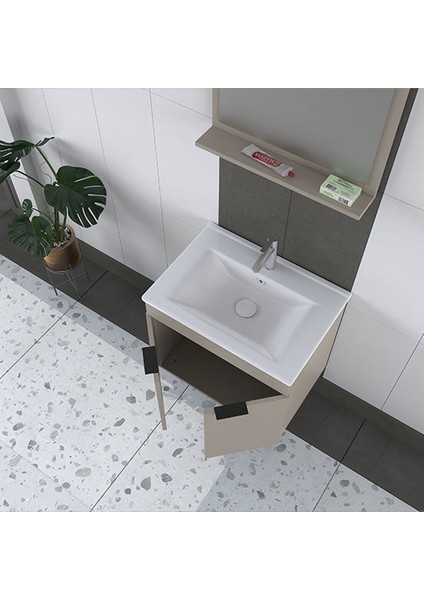Arya 65 cm Latte Banyo Dolabı