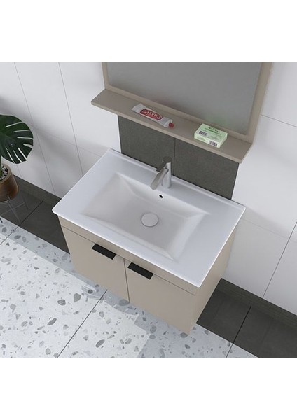 Arya 75 cm Latte Banyo Dolabı