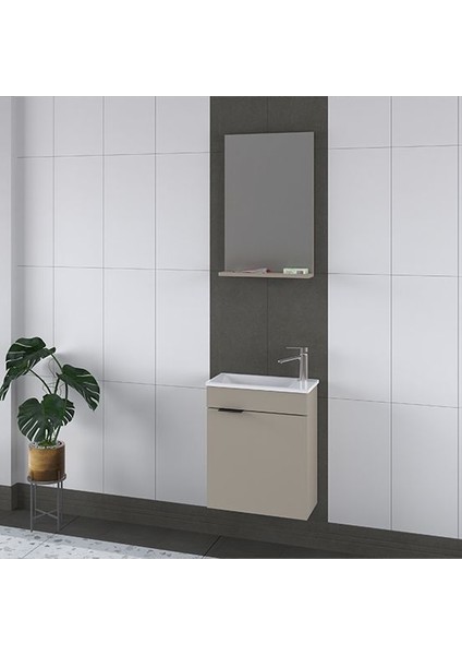 Arya 50 cm Latte Banyo Dolabı