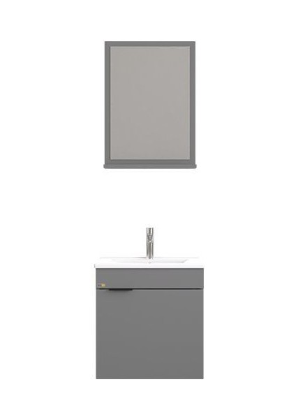 Arya 55 cm Mat Gri Banyo Dolabı