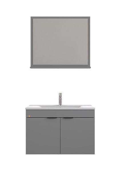 Arya 85 cm Mat Gri Banyo Dolabı