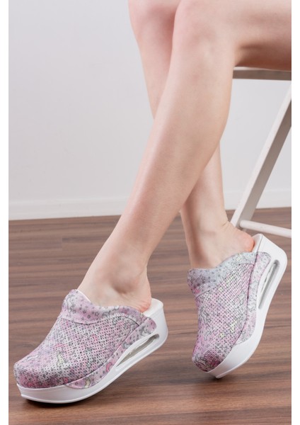 Pembe Pony Simli Kadın Air Max Ortopedik ve Anatomik Rahat Sabo Terlik fiyatları