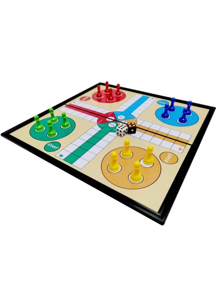 Flying Chess Style 25 cm Plastik Manyetik Uçan Satranç, Satranç Tahtası, Dört Renkli Kızma Birader Satranç, Ebeveyn-Çocuk Oyunları, Elastik Katlanabilir Satranç Tahtası (Yurt Dışından)