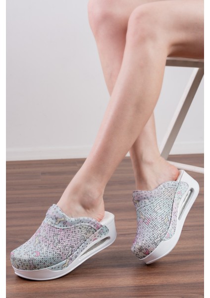 Mavi Pony Simli Kadın Air Max Ortopedik ve Anatomik Rahat Sabo Terlik fiyatları