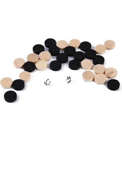 Çap 1.9cm Tarzı 2 Zarlı Ahşap Satranç Tavla Tahta Oyunu Çocuklar Için Satranç Parçası Ahşap Satranç Taşları Juego Настольная Игра (Yurt Dışından)