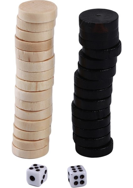 Çap 1.9cm Tarzı 2 Zarlı Ahşap Satranç Tavla Tahta Oyunu Çocuklar Için Satranç Parçası Ahşap Satranç Taşları Juego Настольная Игра (Yurt Dışından)