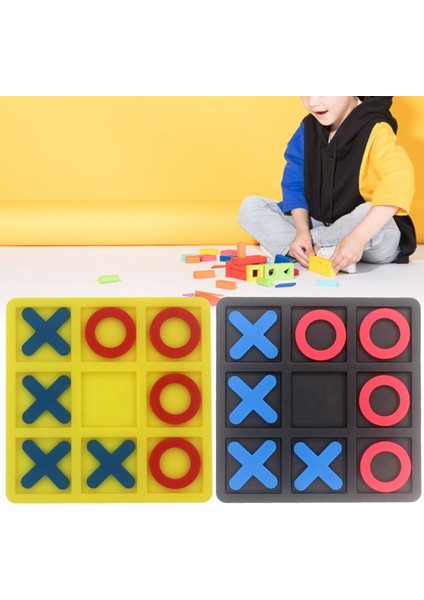 Siyah Stil Tic Tac Toe Bilişsel Öğrenme Oyuncakları Öküz Satranç Bulmaca Tahta Oyunu Gençler Çocuklar Için Xxuf (Yurt Dışından) fırsatları