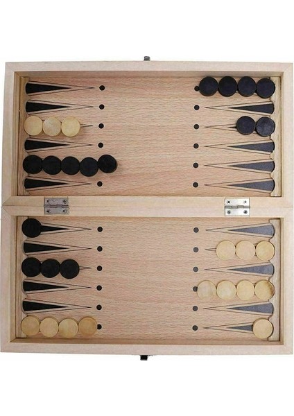 29CM Tarzı Yeni Tasarım Ahşap Satranç Tavla Dama Seyahat Oyunları Satranç Seti Tahta Taslakları Eğlence Noel Hediyesi (Yurt Dışından)