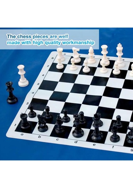 International Chess Style 1 Takım 25 cm Vintage Satranç Oyma Katlanabilir Ps Çocuklar Çocuklar Için Kolay Tutuş Inci Membran Satranç Taşları (Yurt Dışından)
