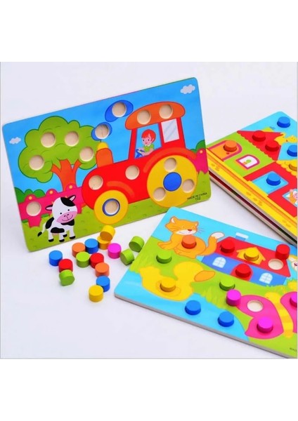 Ördek Stili Renk Biliş Kurulu Montessori Eğitici Oyuncaklar Çocuklar Için Ahşap Oyuncak Yapboz Erken Öğrenme Renk Maç Oyunu Çocuklar Bebek Oyuncakları (Yurt Dışından) fiyatları