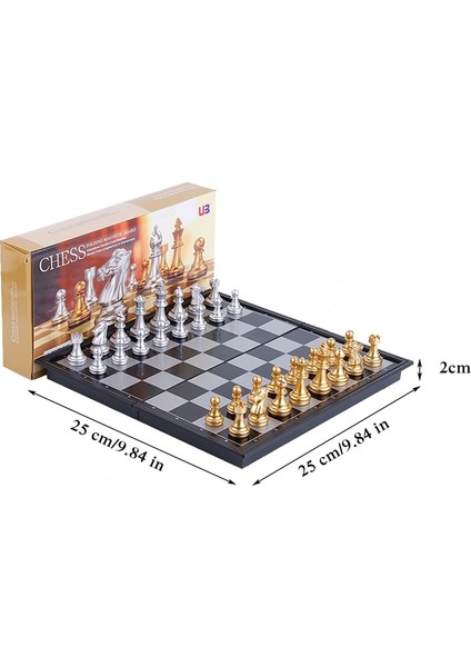 25 cm Altın Gümüş Tarzı 2021 Uluslararası Satranç Manyetik Katlama Satranç Tahtası Depolama Seyahat Gezileri Masası Carrom Oyunları Szachy Için Satranç Adamının Tam Seti (Yurt Dışından) fiyatları