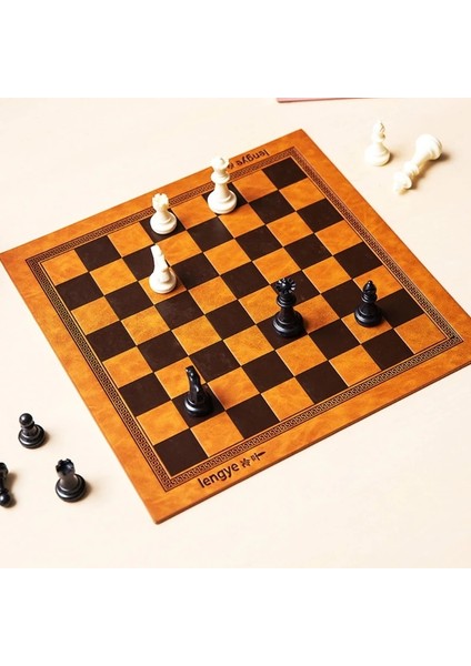 Bir Stil 1 Adet Kabartmalı Tasarım Deri Uluslararası Satranç Tahtası Oyunları Mat Dama Yetişkin Çocuklar Için Evrensel Satranç Tahtası Parti Oyuncak 5 Renk (Yurt Dışından) fırsatları