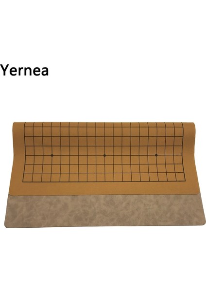 Yernea New Go Game Board Yüksek Li Deri Go Board Tek Taraflı Süet Deri 19 Line International Go Chess Weiqi (Yurt Dışından)