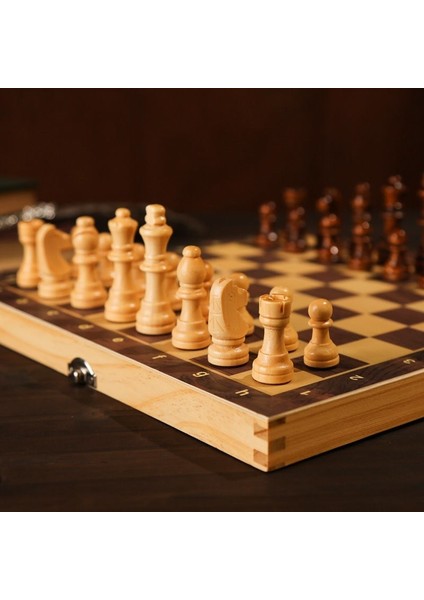 24CM Tarzı Jusenda Ahşap Satranç Seti Manyetik Satranç Renkli Tahta Oyunu Bulmaca Büyük Tahta Ess Adet Taşınabilir Katlama Seyahat Oyuncaklar Çocuklar Için (Yurt Dışından)