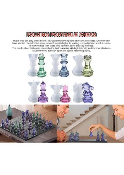 Piskopos Stili 3D Kristal Uluslararası Satranç Taşları Epoksi Reçine Kalıp Satranç Taşları Silikon Kalıp Dıy El Yapımı El Sanatları Takı Ev ​​dekorasyonu (Yurt Dışından) fiyatları