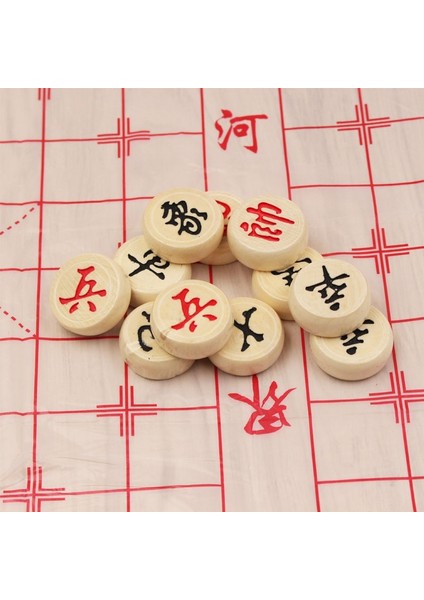Taşınabilir Woodeese Satranç Xiangqi Masa Oyunu Satranç Seti Chesspieces Aile Eğitim Yarışması Bulmaca Oyunu Çocuklar Için Hediyeler (Yurt Dışından)