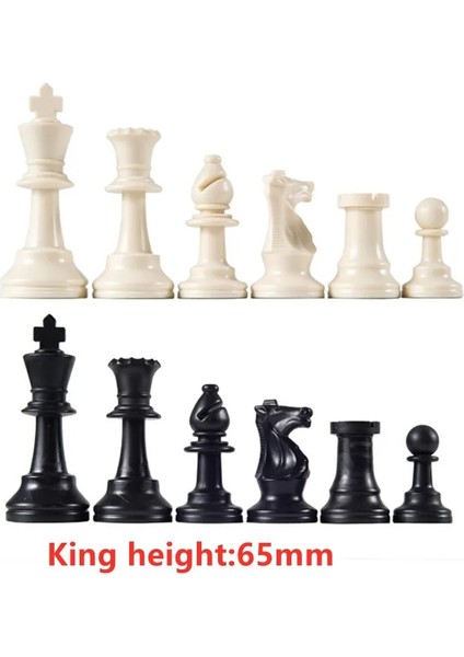 Plastik Satranç Taşları Komple Chessmen Uluslararası Kelime Satranç Seti Siyah & Beyaz Satranç Taşları Eğlence Aksesuarı (Yurt Dışından) fiyatları