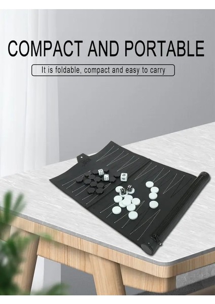 Leather Chessboard Pu Chess Board Portable Backgammon Board (Yurt Dışından)