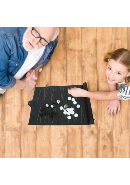 Leather Chessboard Pu Chess Board Portable Backgammon Board (Yurt Dışından)
