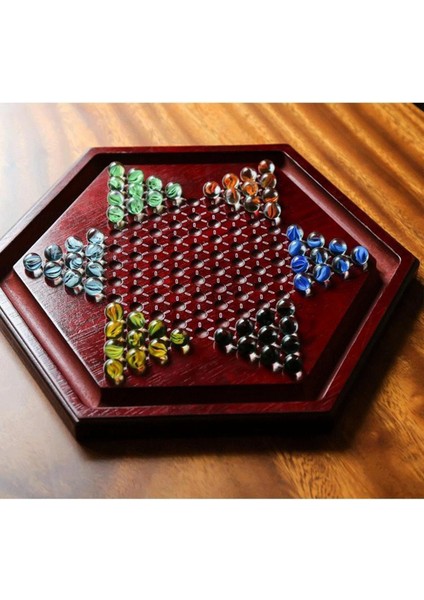 Bir Stil Woodeese Dama Satranç Tahtası Cam Parçaları Parti Oyun Koleksiyonu Kart Yuvası Depolama Yaşı 6+ (Yurt Dışından)