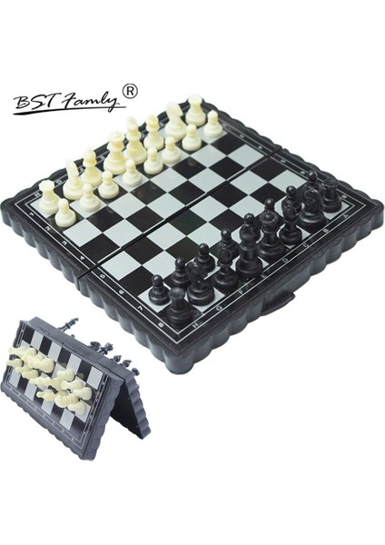 13X13CM Tarzı Bstfamly Plastic Mess Set Portable Game Of International Chess 13*13CM Folding Chessboard Chess Game Toy Gift For Kids I54 (Yurt Dışından)