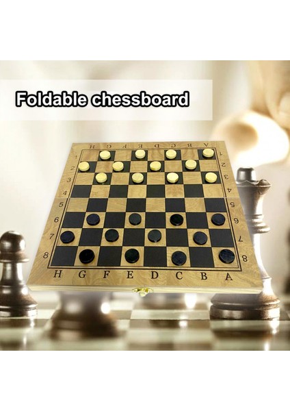 International Chess Style 23.5cm Vintage Che Katlanabilir Ahşap Taşınabilir Tavla Dama Hediyeler Için Satranç Taşları Dama Satranç Taşları (Yurt Dışından) modelleri