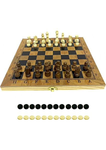 International Chess Style 23.5cm Vintage Che Katlanabilir Ahşap Taşınabilir Tavla Dama Hediyeler Için Satranç Taşları Dama Satranç Taşları (Yurt Dışından) indirimleri