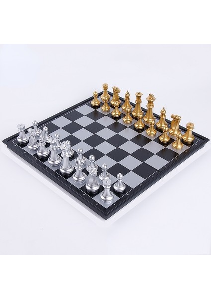 25CM Klasik 3810B Stili 1 Takım Altın Gümüş Siyah ve Beyaz Manyetik Satranç Dama Katlanabilir Satranç Tahtası Eğlence Satranç Kartı Oyunu Oyuncak Satranç Takımı (Yurt Dışından) modelleri