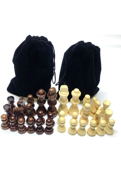 King 53MM Style Handmade Wooden Chess Pieceschess Send Storage Bag Boardgame Accessories Chess Piece Set Child's Gift (Yurt Dışından) fiyatları