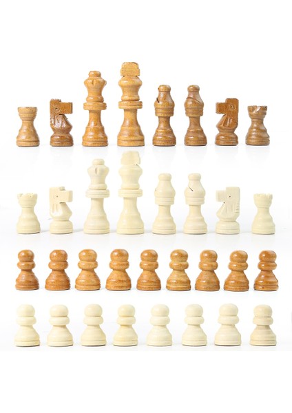 Ahşap Uluslararası Satranç Taşları Seti Kral Yüksekliği Satranç Oyunu Chessmen Rekabet Bulmaca Oyuncak Çocuk Hediyeleri (Yurt Dışından)