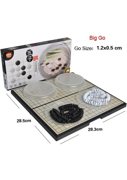 Büyük Go Stili Satranç Gomoku Tek Dışbükey Manyetik Plastik Taş Seti ile Taşınabilir Manyetik Git Oyun Setleri Git Kurulu Parti Seyahat Balıkçılık Kaynağı (Yurt Dışından)