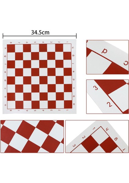 42X42CM Yeşil Stil 34.5X34.5CMCM Pvc Deri Turnuva Satranç Tahtası Çocuk Eğitici Oyunları Için Eğitici Satranç Tahtası # (Yurt Dışından)
